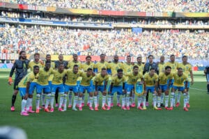 Seleção Brasileira antes da partida contra Marrocos na Copa de 2026; foto de arquivo, não da partida com a Austrália